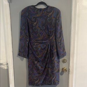 VINTAGE Tahari Paisley Patterned Dress 12